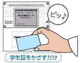 画像/ICカードリーダーと出席登録