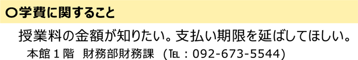 学費に関すること