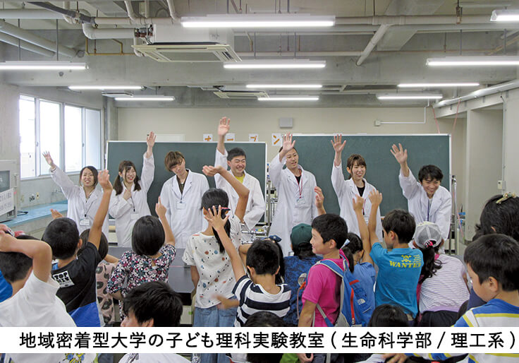 地域密着型大学の子ども理科実験教室(生命科学部/理工系)