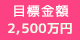 目標金額：2,500万円