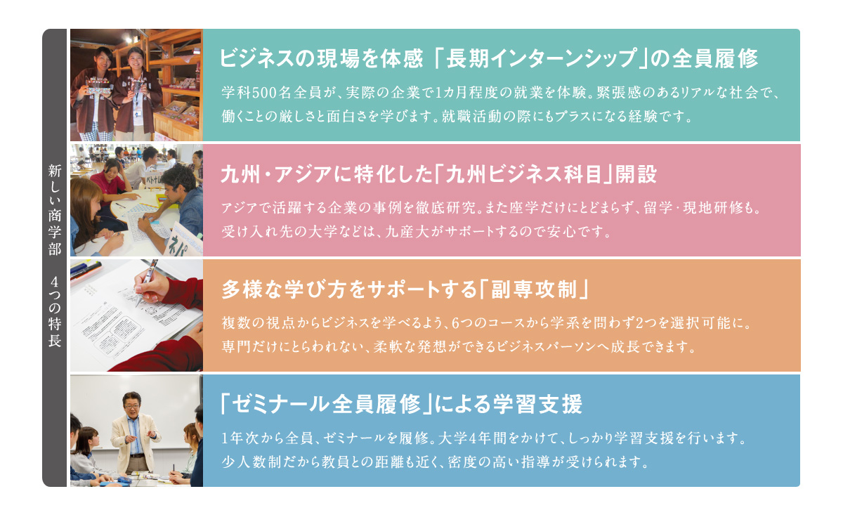 新しい商学部 4つの特長